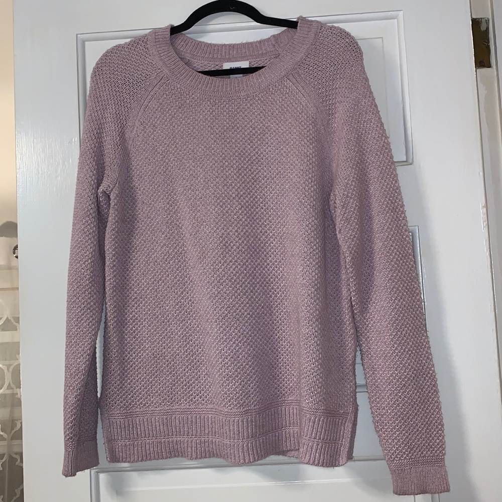 Large Old Navy knit pullover lilac sweater